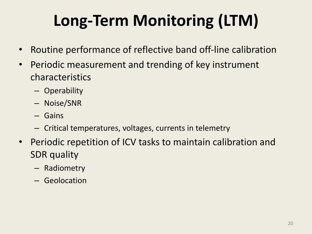 long term monitoring ltm