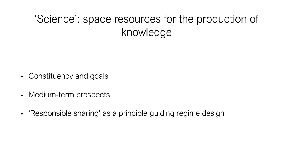 science space resources for the production