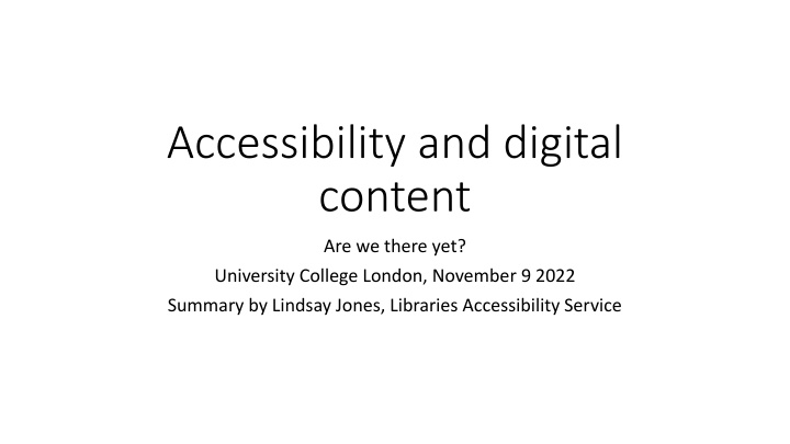 accessibility and digital content