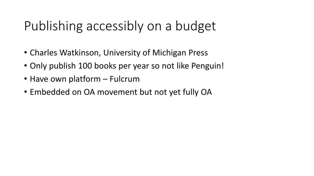 publishing accessibly on a budget