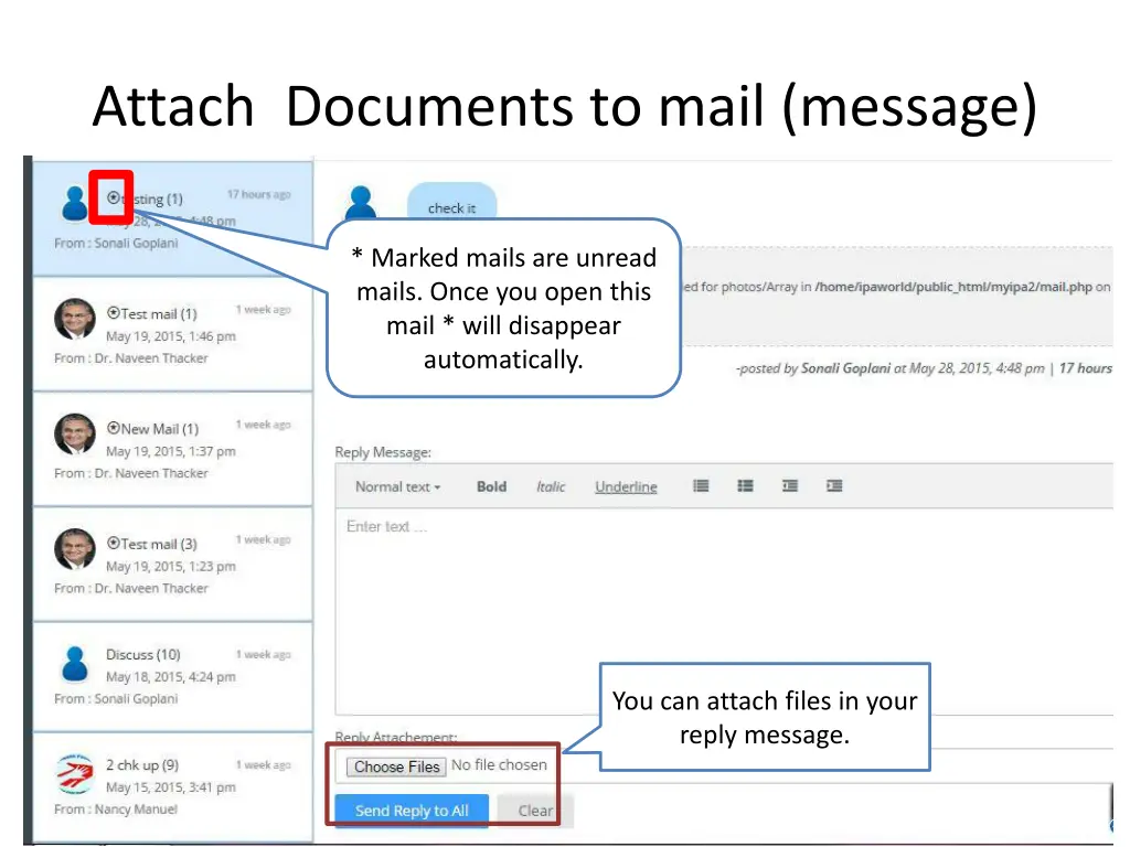 attach documents to mail message