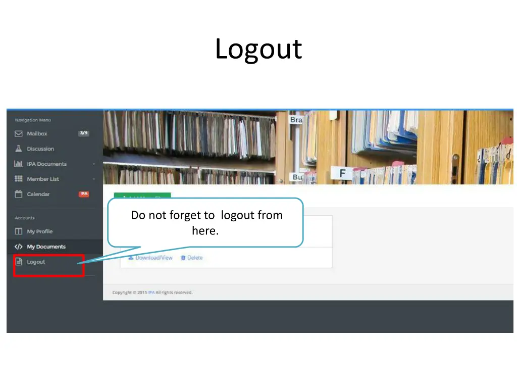 logout