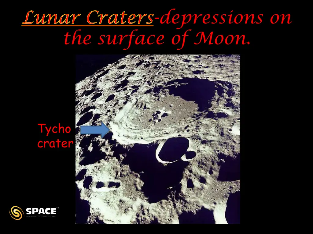 lunar craters depressions on the surface of moon