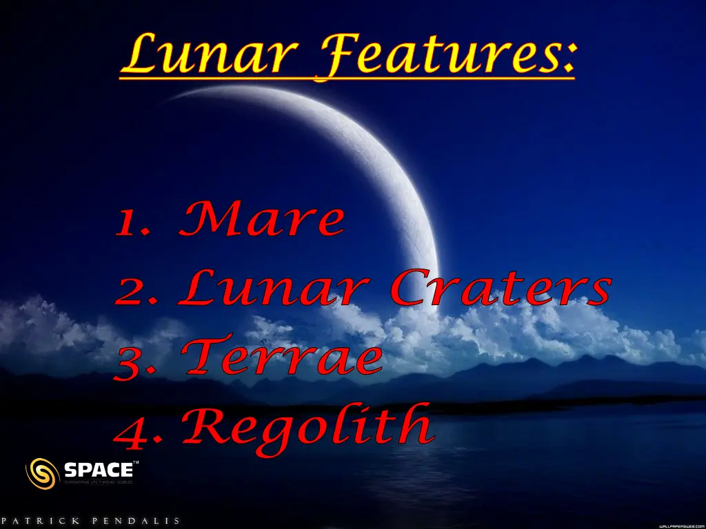 lunar features lunar features