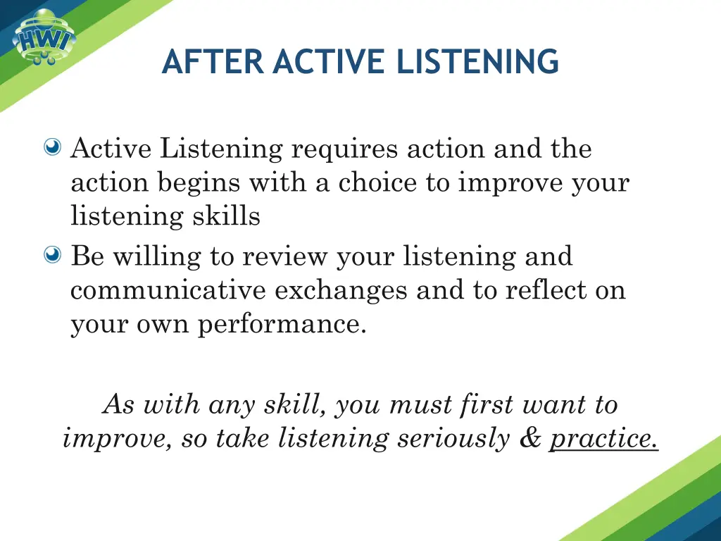 after active listening