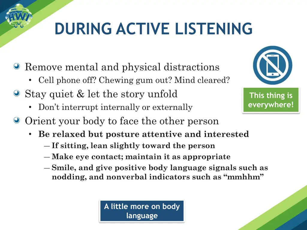 during active listening