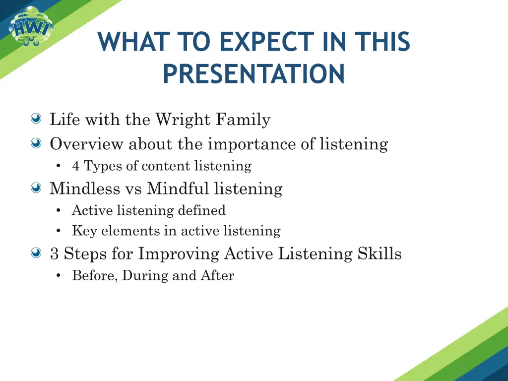 what to expect in this presentation