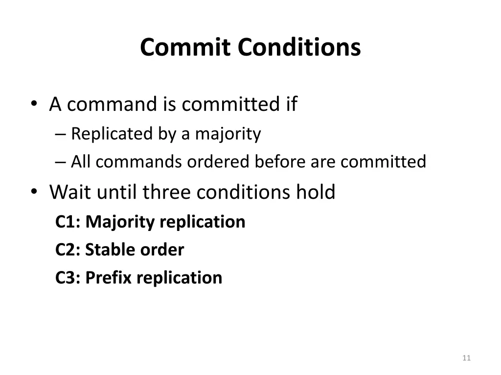 commit conditions