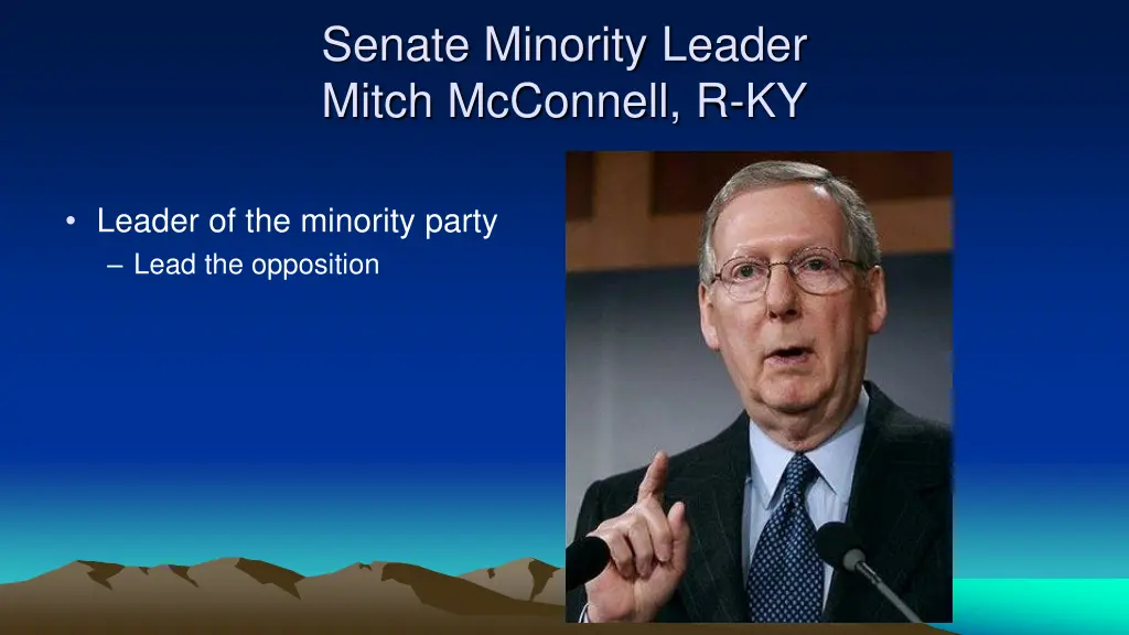 senate minority leader mitch mcconnell r ky