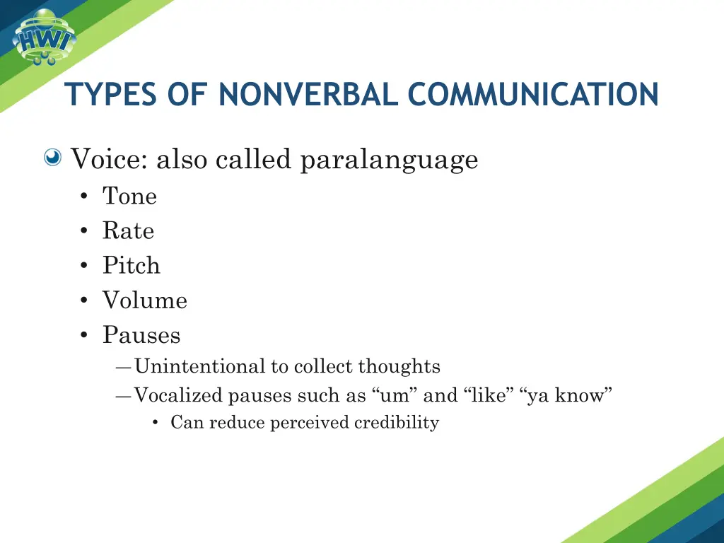 types of nonverbal communication 1