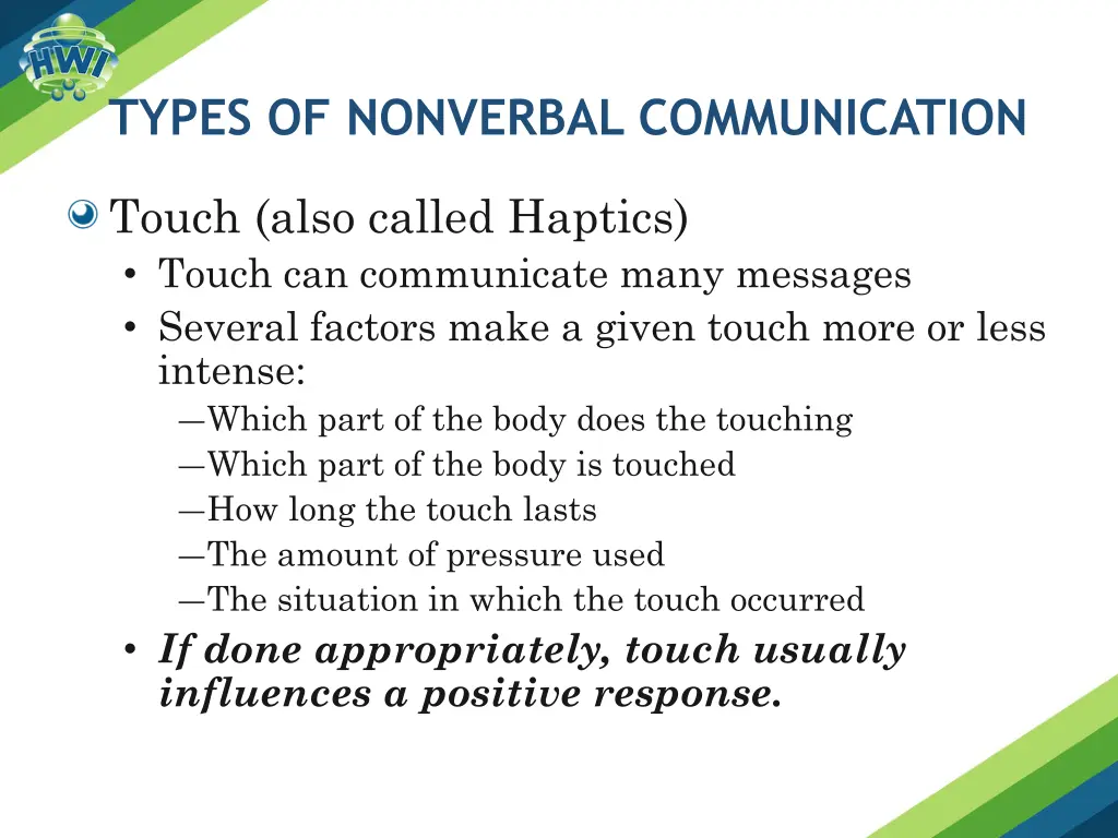 types of nonverbal communication 2