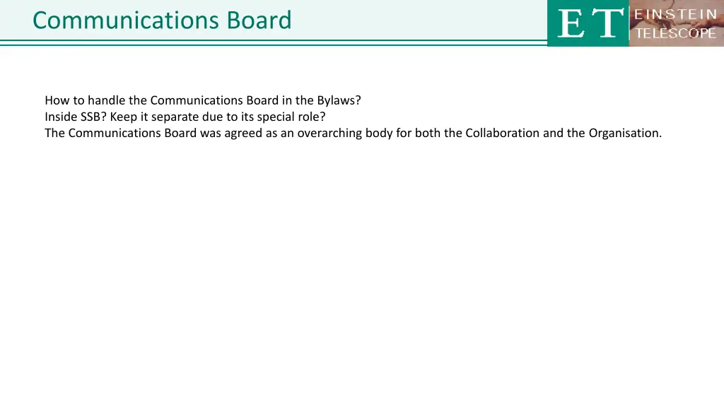 communications board