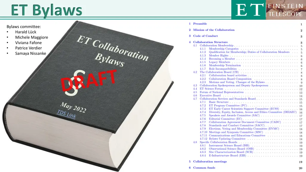 et bylaws