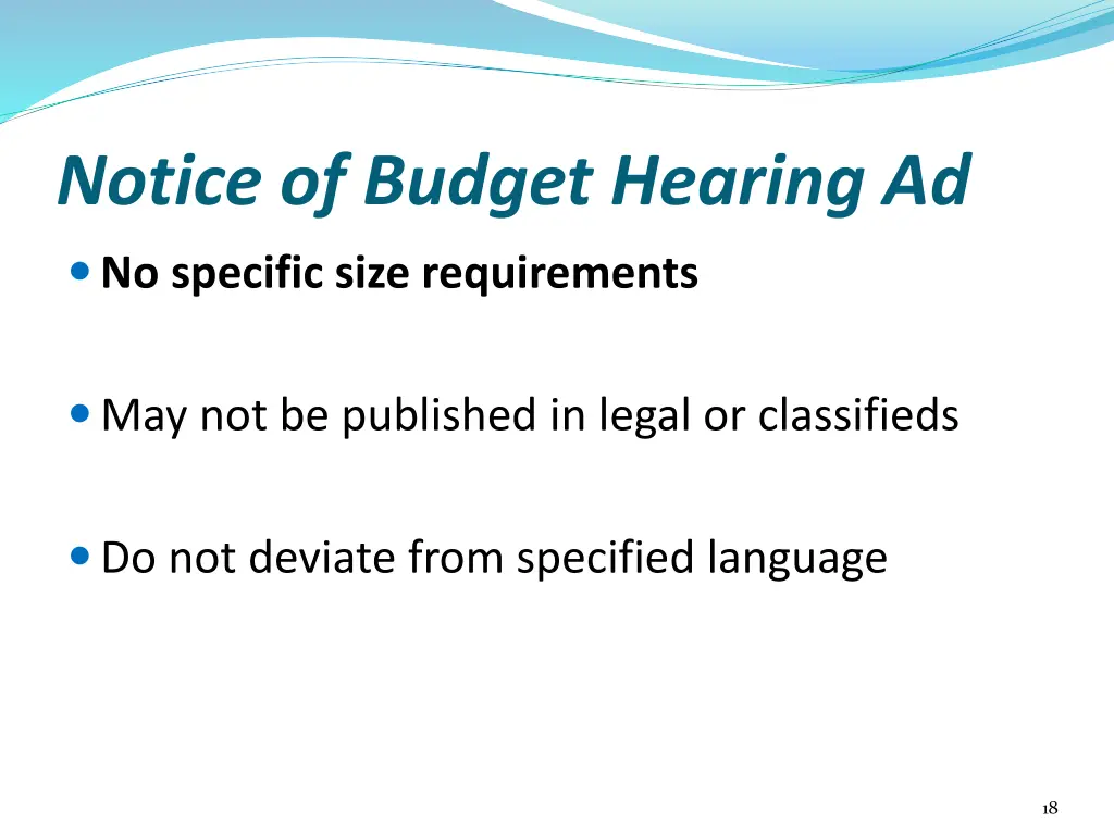 notice of budget hearing ad