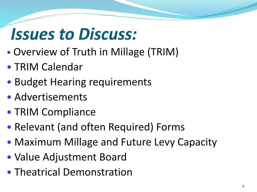 overview of truth in millage trim trim calendar