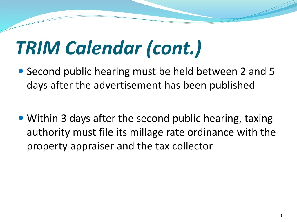 trim calendar cont