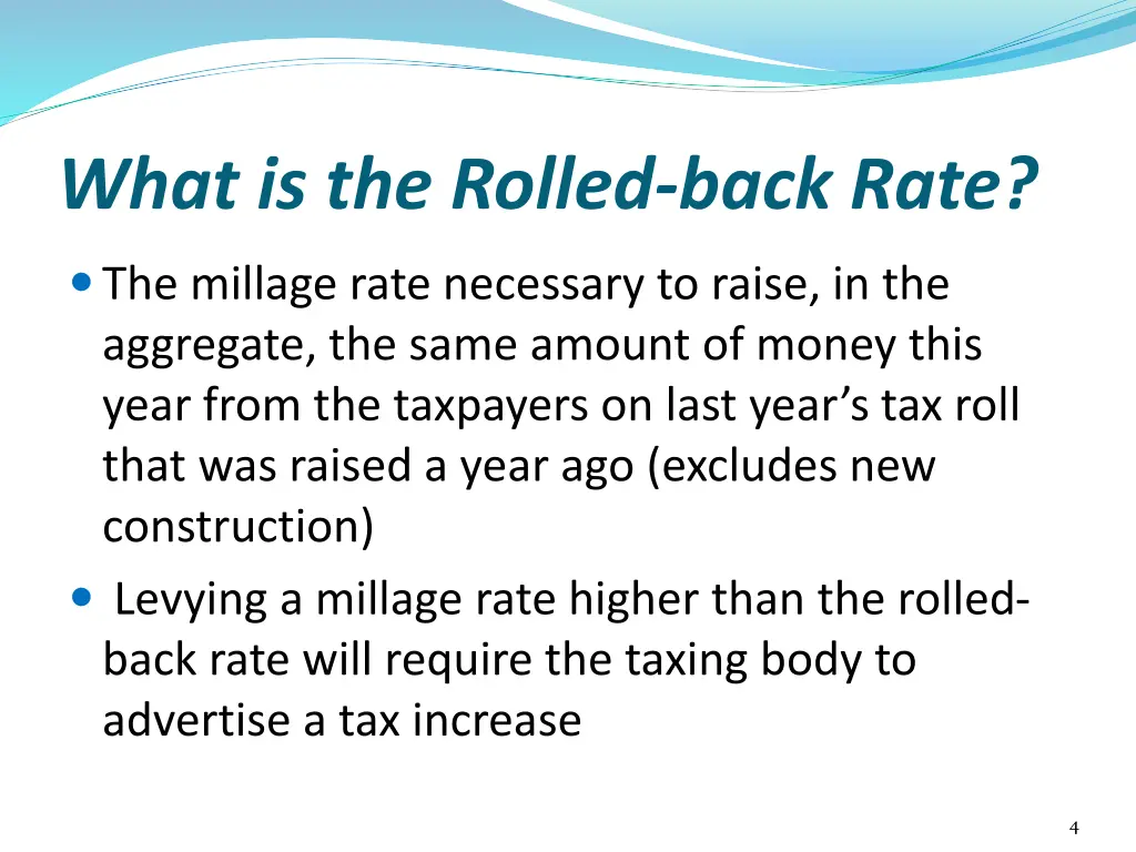 what is the rolled back rate