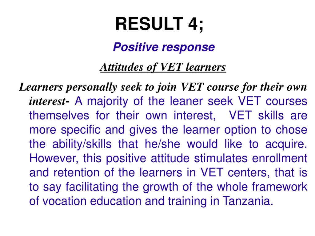 result 4 positive response attitudes