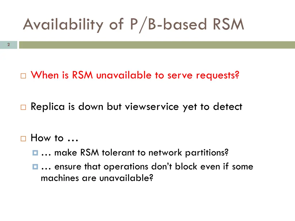 availability of p b based rsm