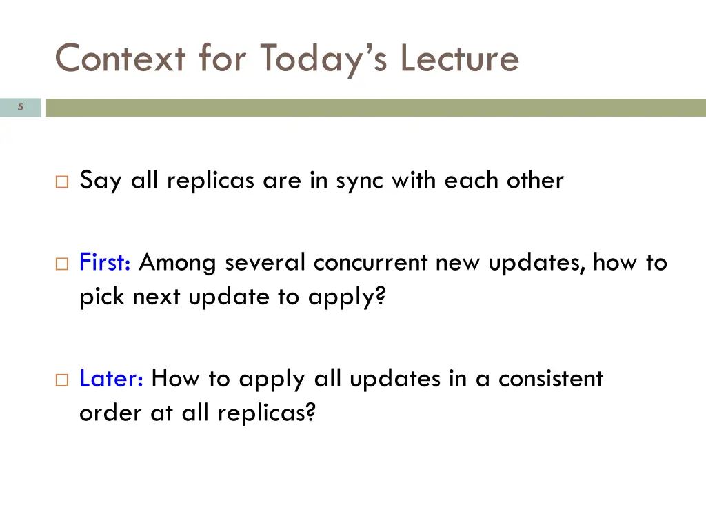 context for today s lecture