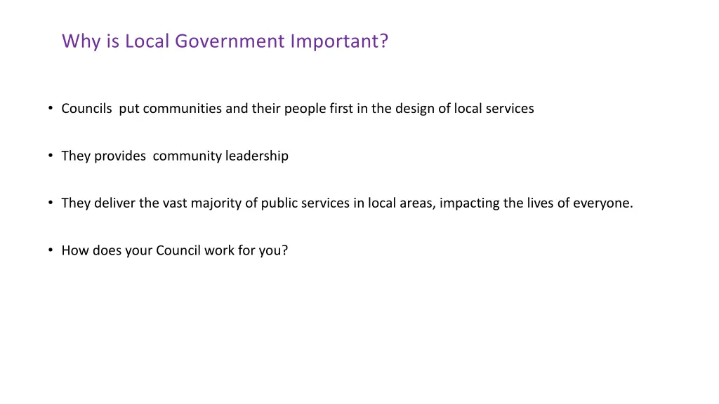 why is local government important