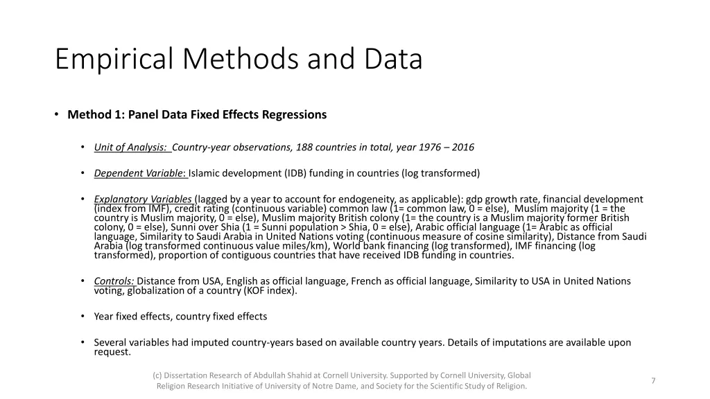 empirical methods and data