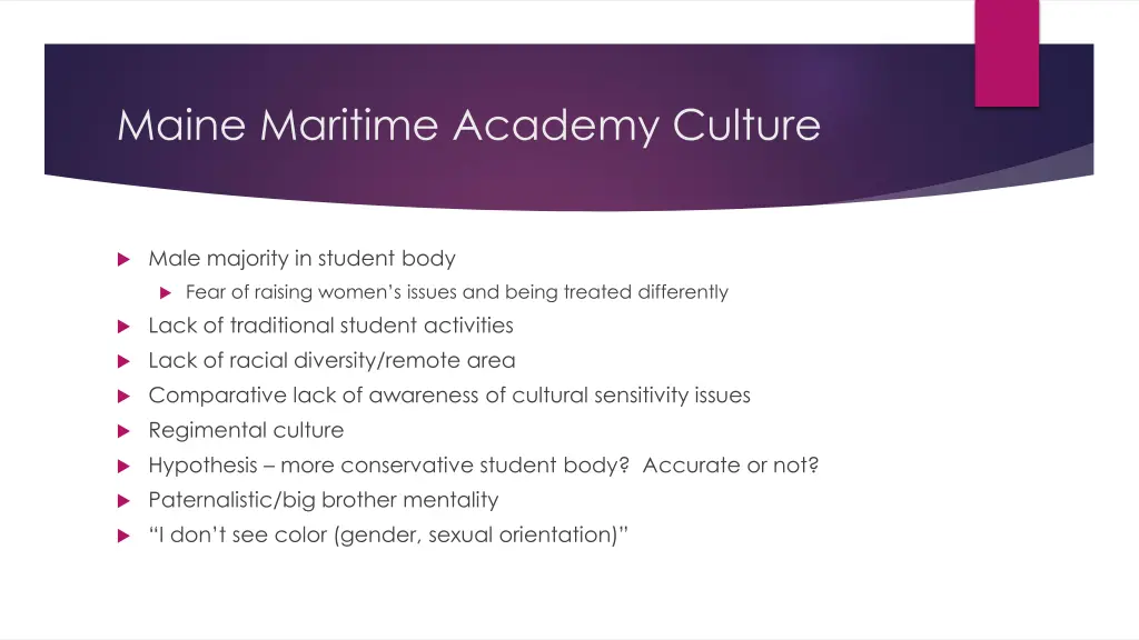 maine maritime academy culture