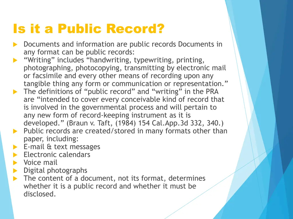 is it a public record documents and information