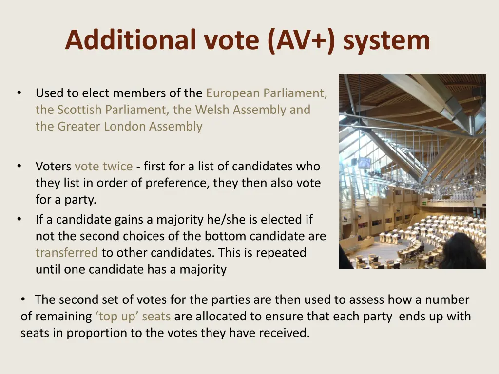 additional vote av system