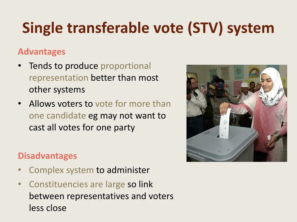 single transferable vote stv system 1