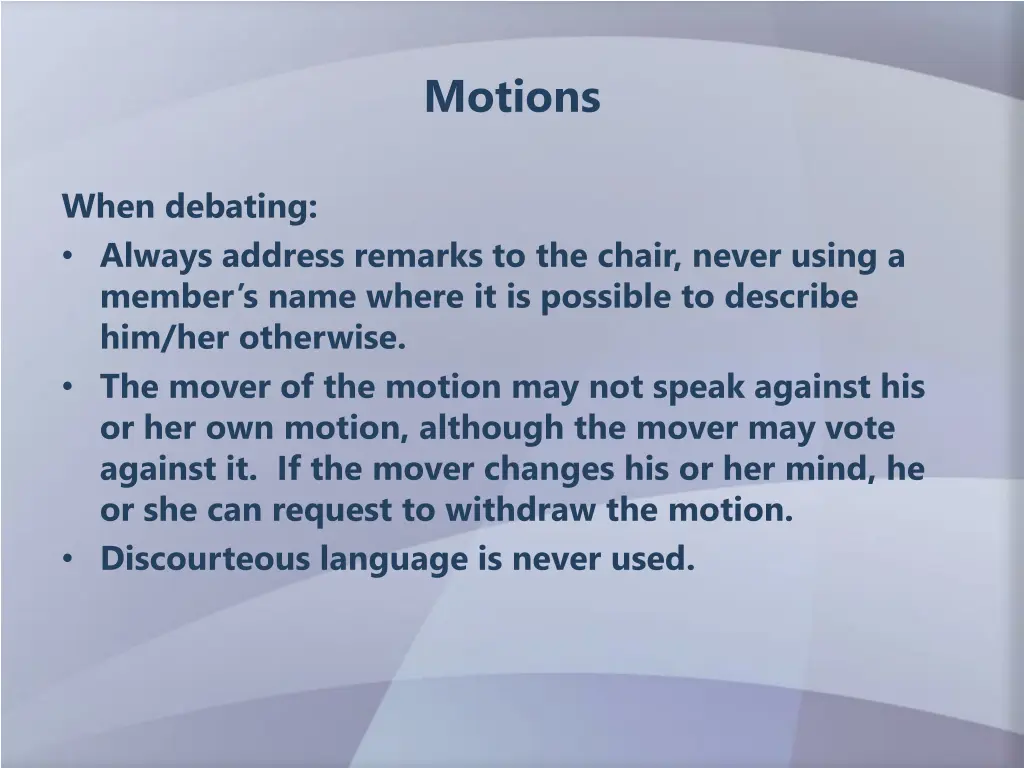 motions 2