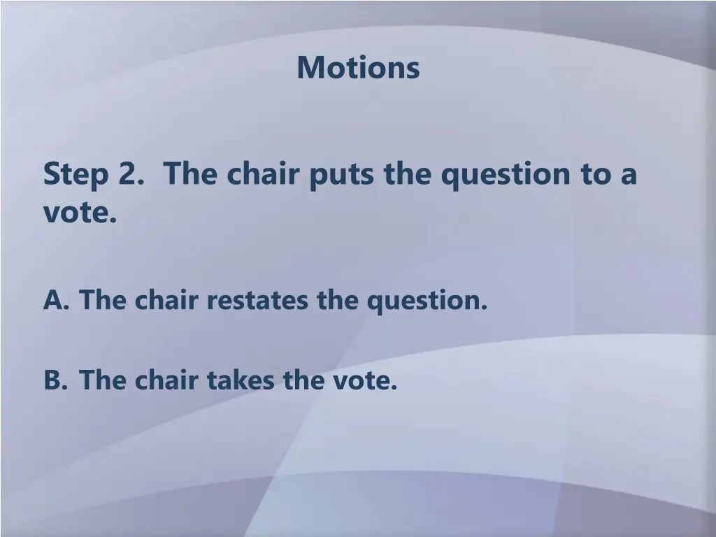 motions 5