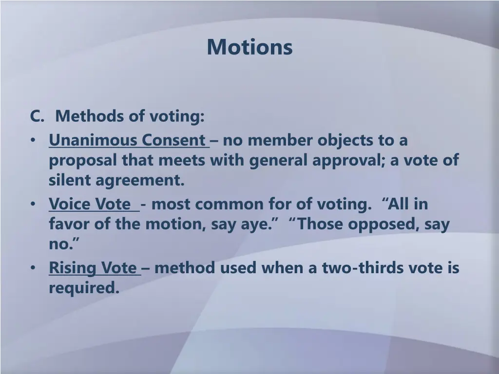 motions 6