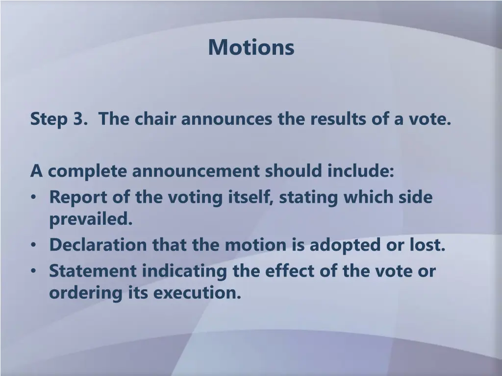 motions 9