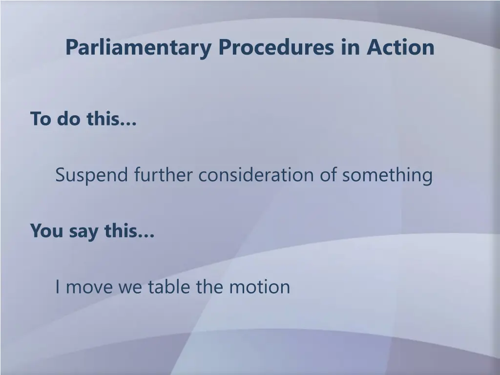 parliamentary procedures in action 2