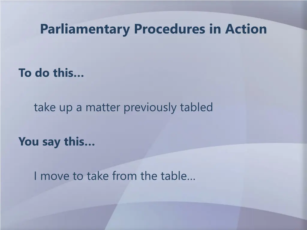 parliamentary procedures in action 3