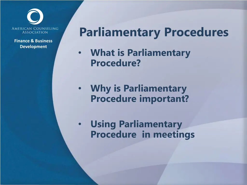 parliamentary procedures