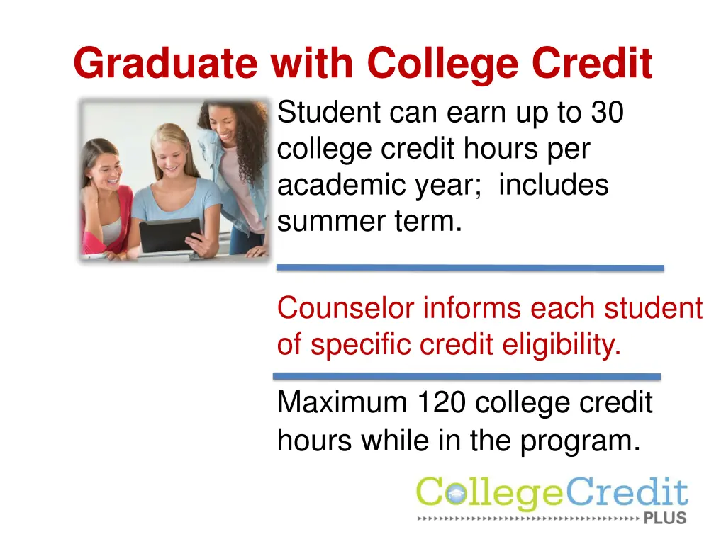 graduate with college credit student can earn