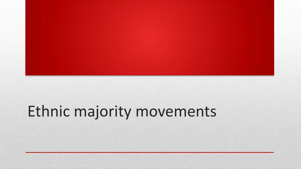 ethnic majority movements