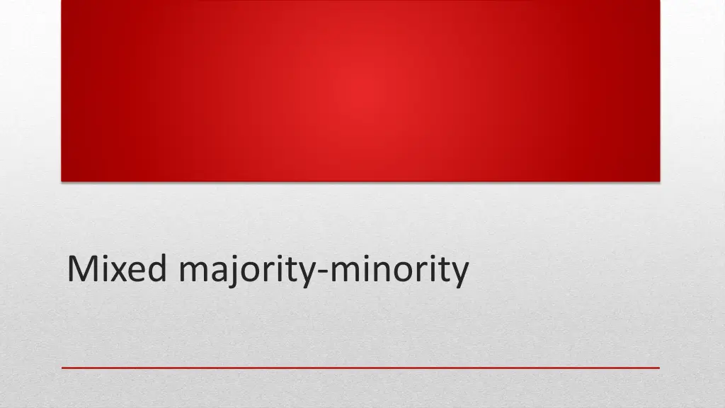 mixed majority minority