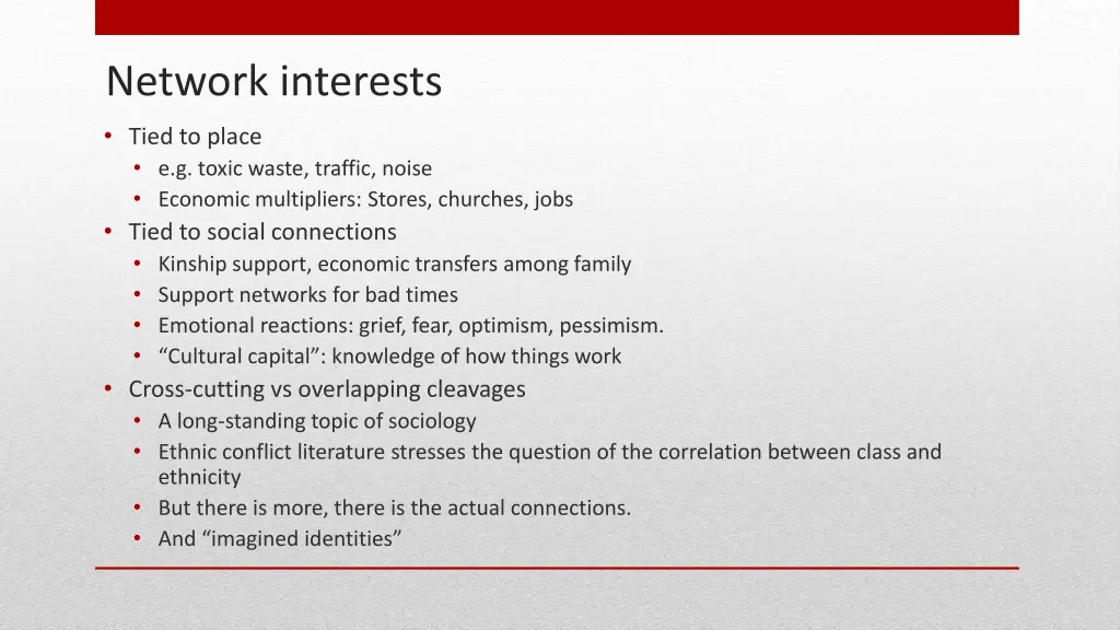 network interests