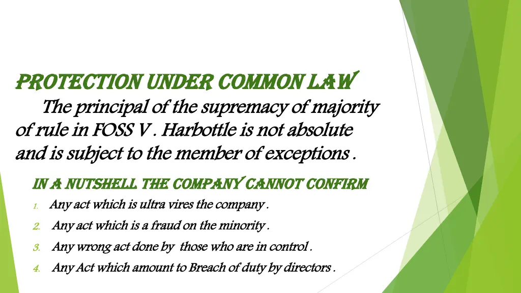 protection under common law protection under