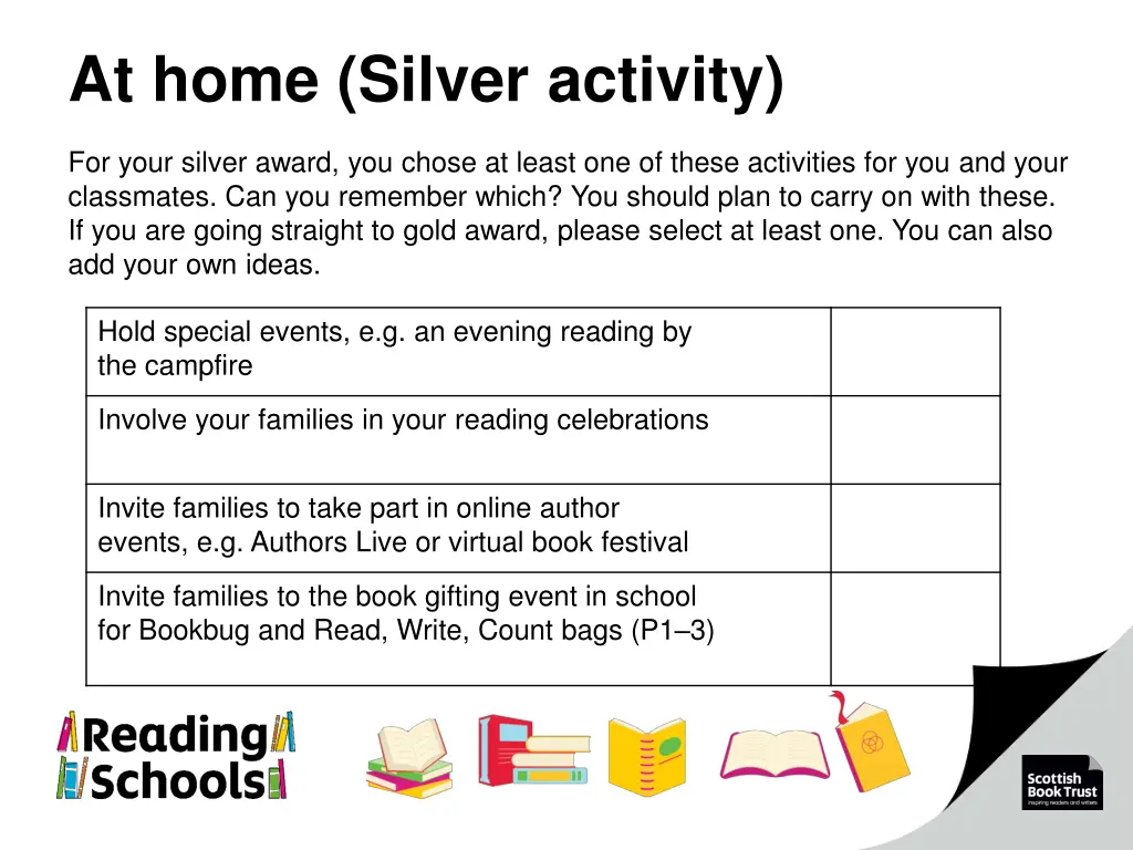 at home silver activity