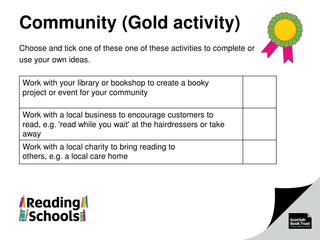 community gold activity