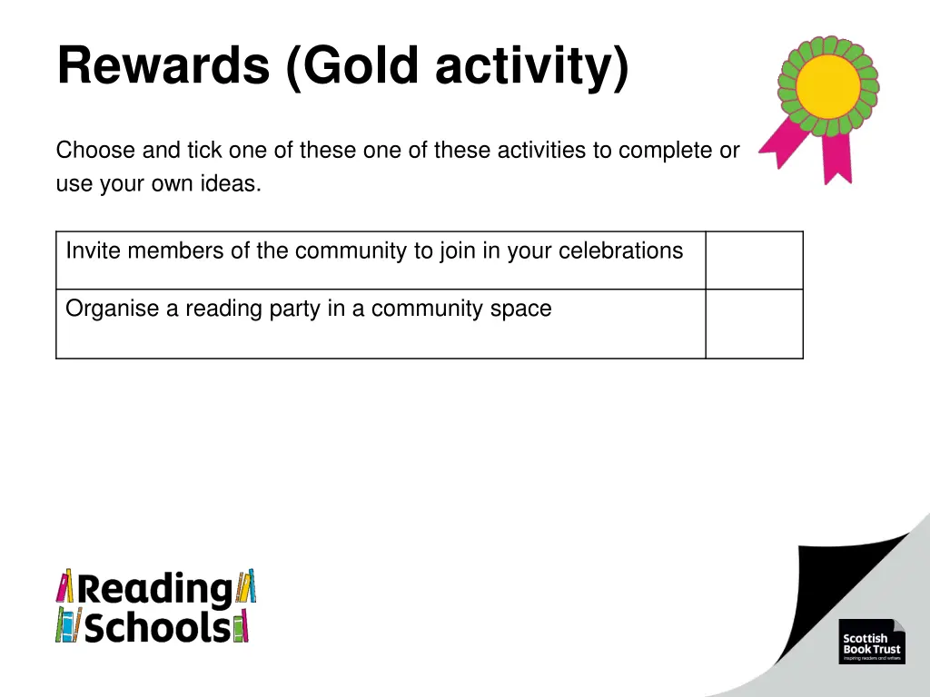 rewards gold activity