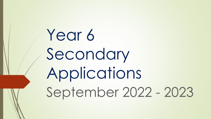 year 6 secondary applications september 2022 2023