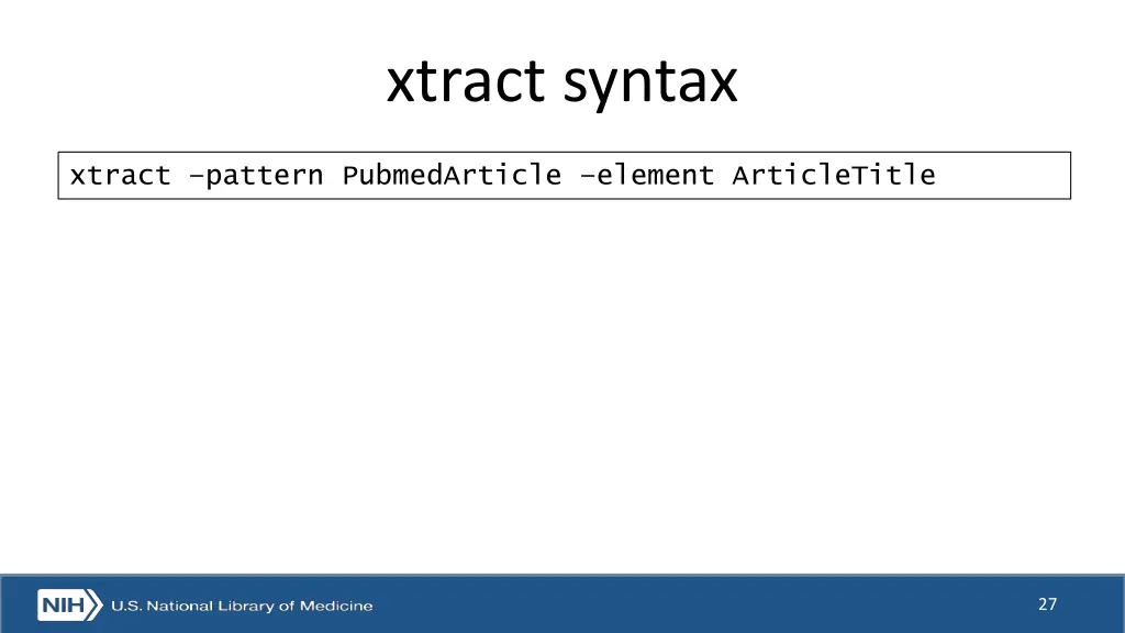 xtract syntax