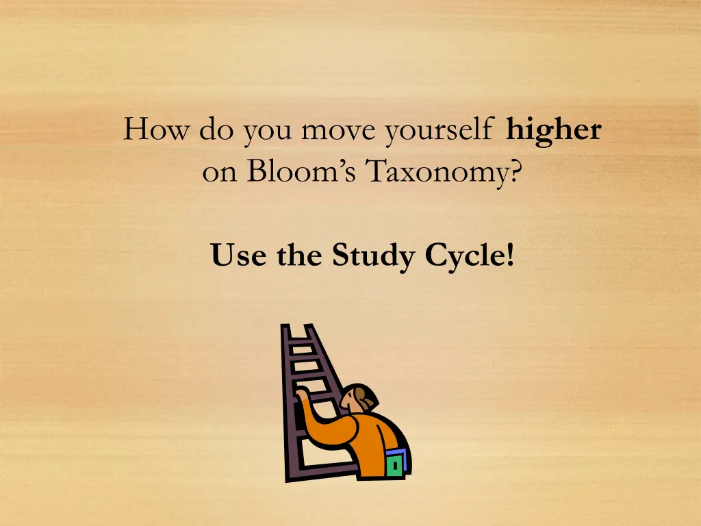 how do you move yourself higher on bloom