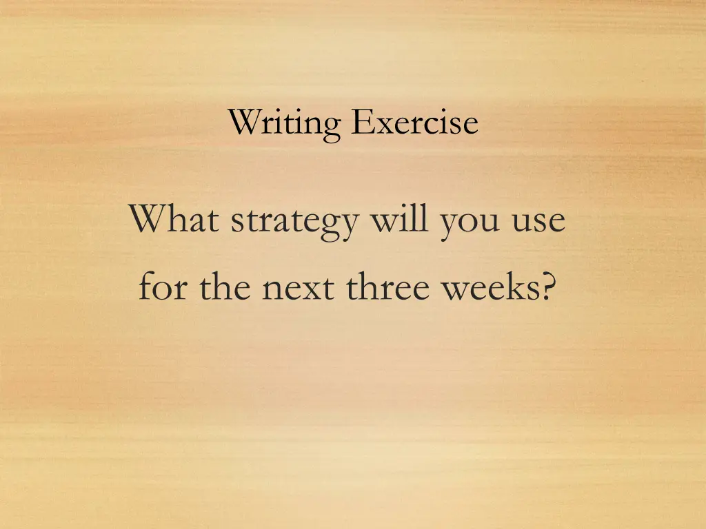 writing exercise