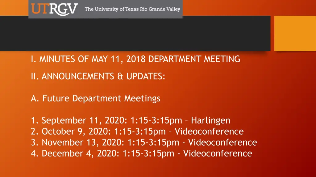 i minutes of may 11 2018 department meeting